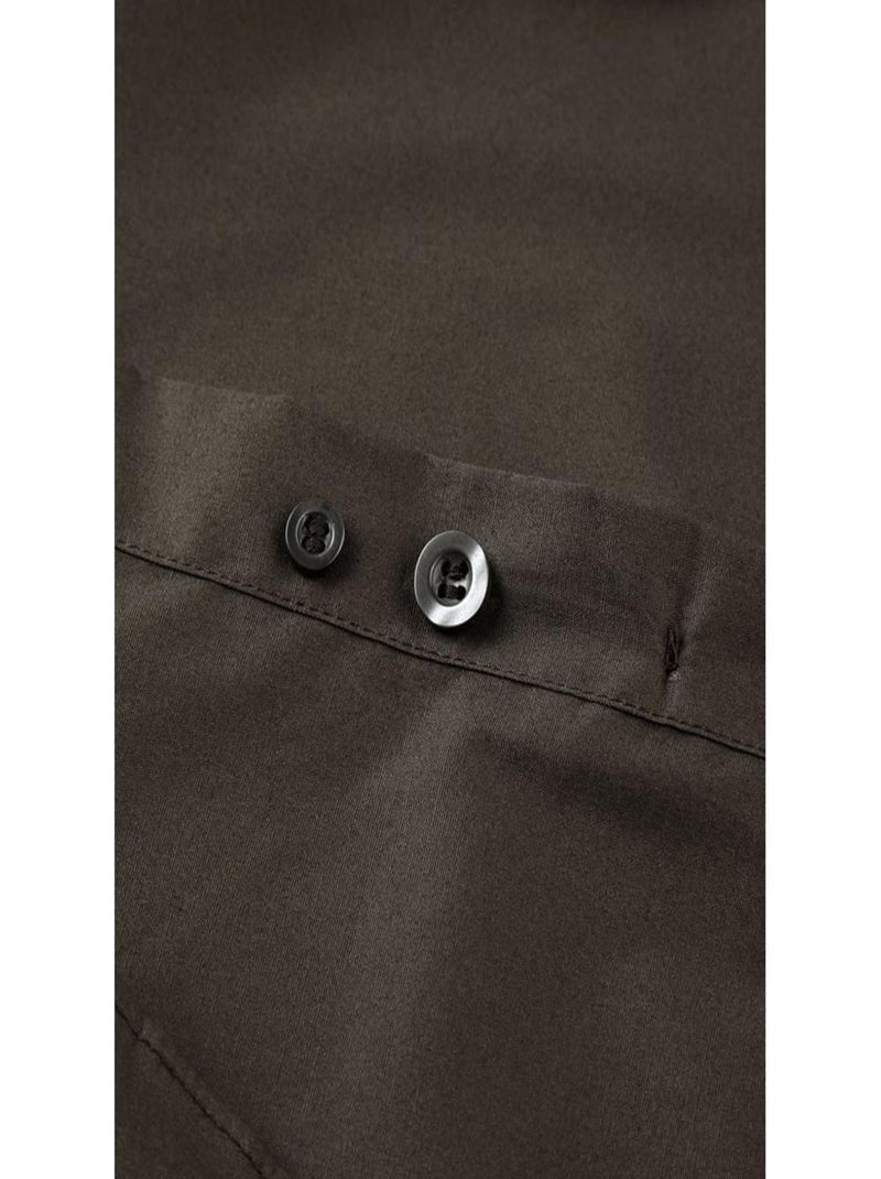 Russell Collection - Chemise à manches longues Marron chocolat - Kiabi
