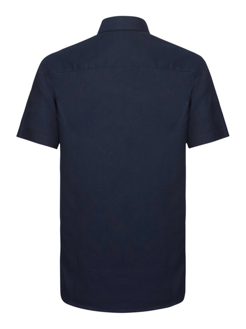 Russell Collection - Chemise manches courtes Bleu roi - Kiabi