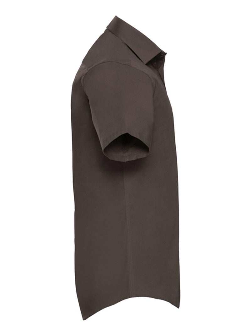 Russell Collection - Chemise manches courtes Marron chocolat - Kiabi