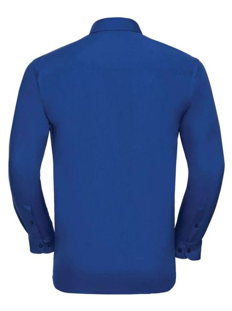 Russell Collection - Chemise manches longues Bleu roi - Kiabi