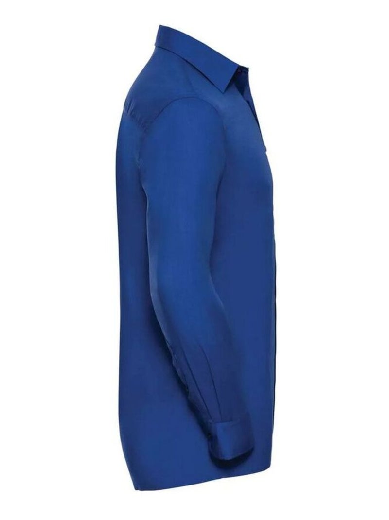 Russell Collection - Chemise manches longues Bleu roi - Kiabi