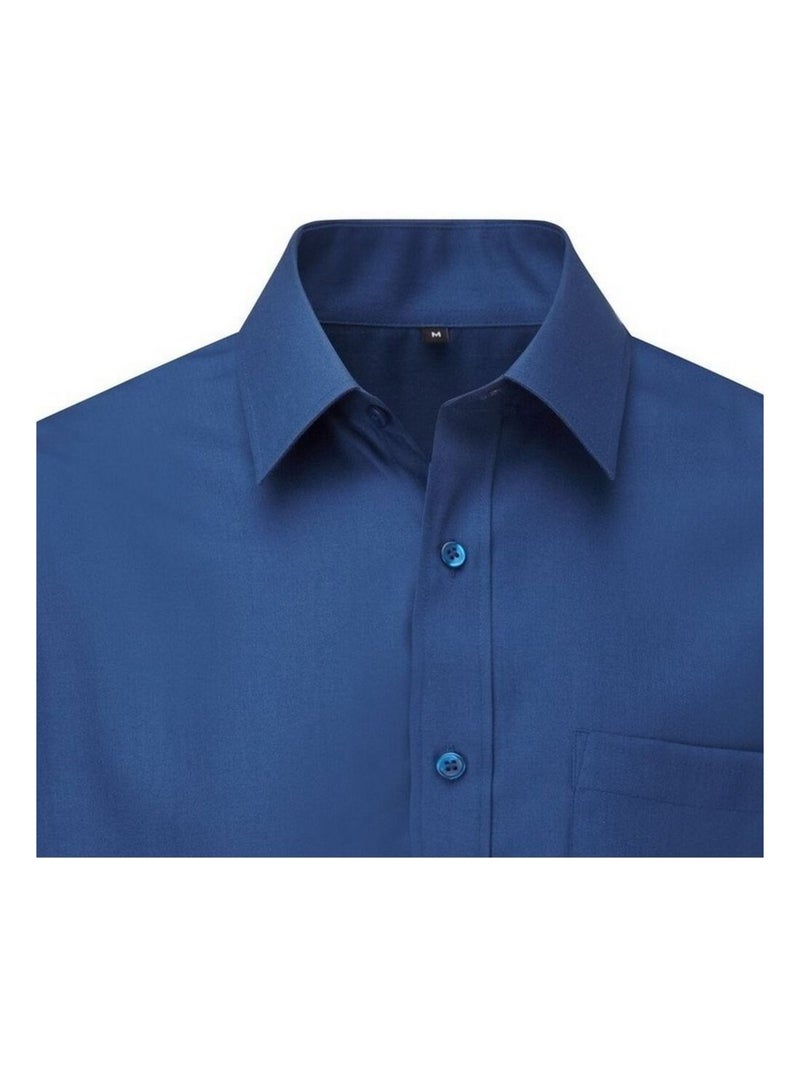 Russell Collection - Chemise manches longues Bleu roi - Kiabi