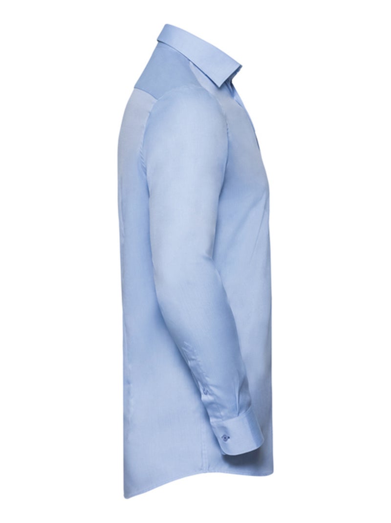 Russell Collection - Chemise manches longues motif/style Contrasté Bleu clair - Kiabi