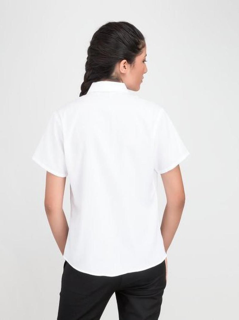 Russell Collection - Chemisier à manches courtes sans repassage Blanc - Kiabi