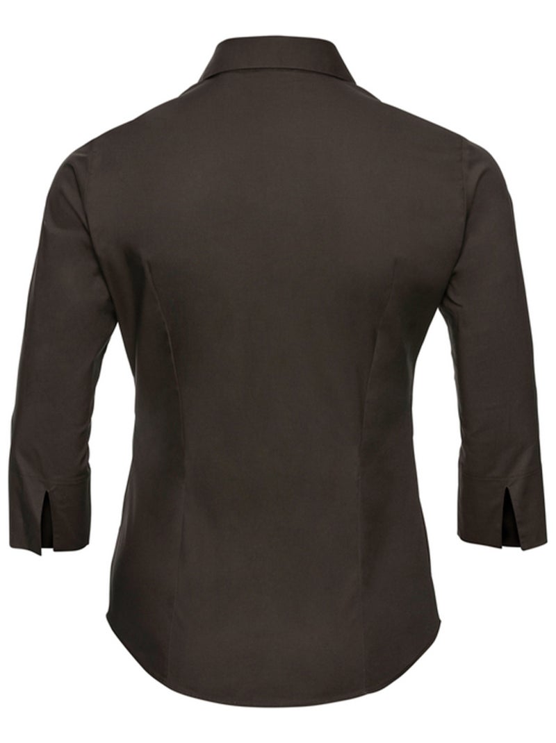 Russell Collection - Chemisier manches ¾ Marron chocolat - Kiabi