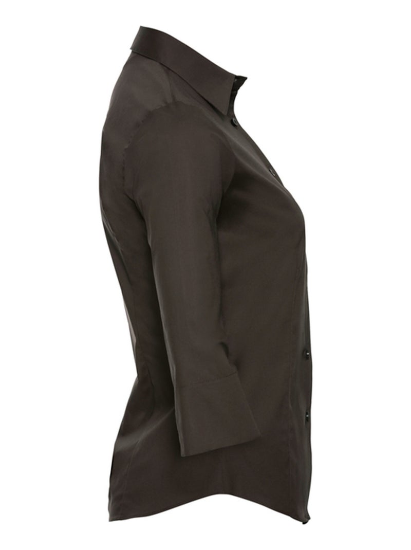 Russell Collection - Chemisier manches ¾ Marron chocolat - Kiabi