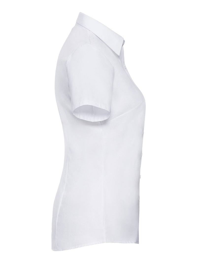 Russell Collection - Chemisier manches courtes motif/style uni Blanc - Kiabi
