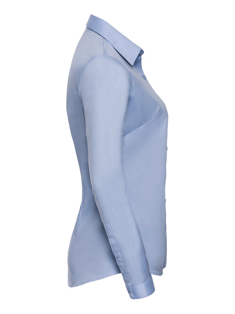 Russell Collection - Chemisier manches longues Bleu clair - Kiabi