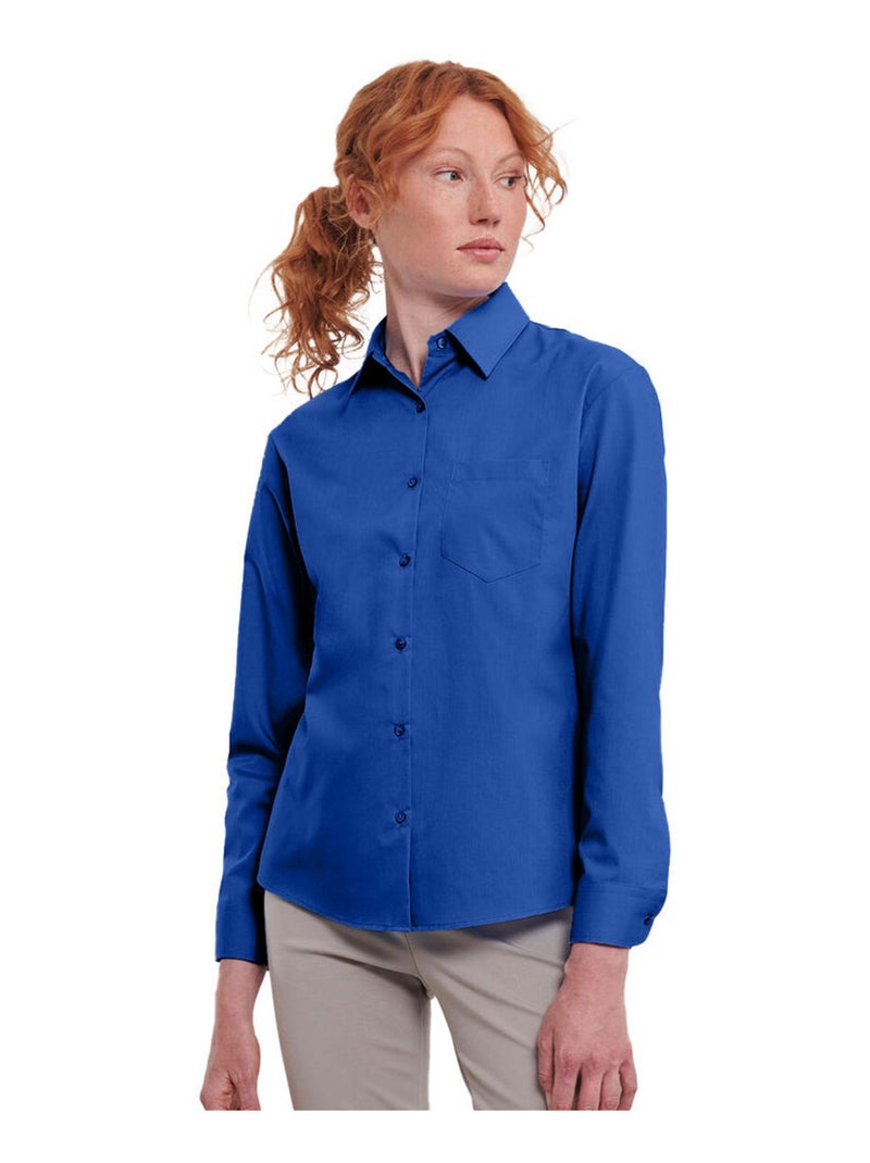 Russell Collection - Chemisier manches longues Bleu roi - Kiabi