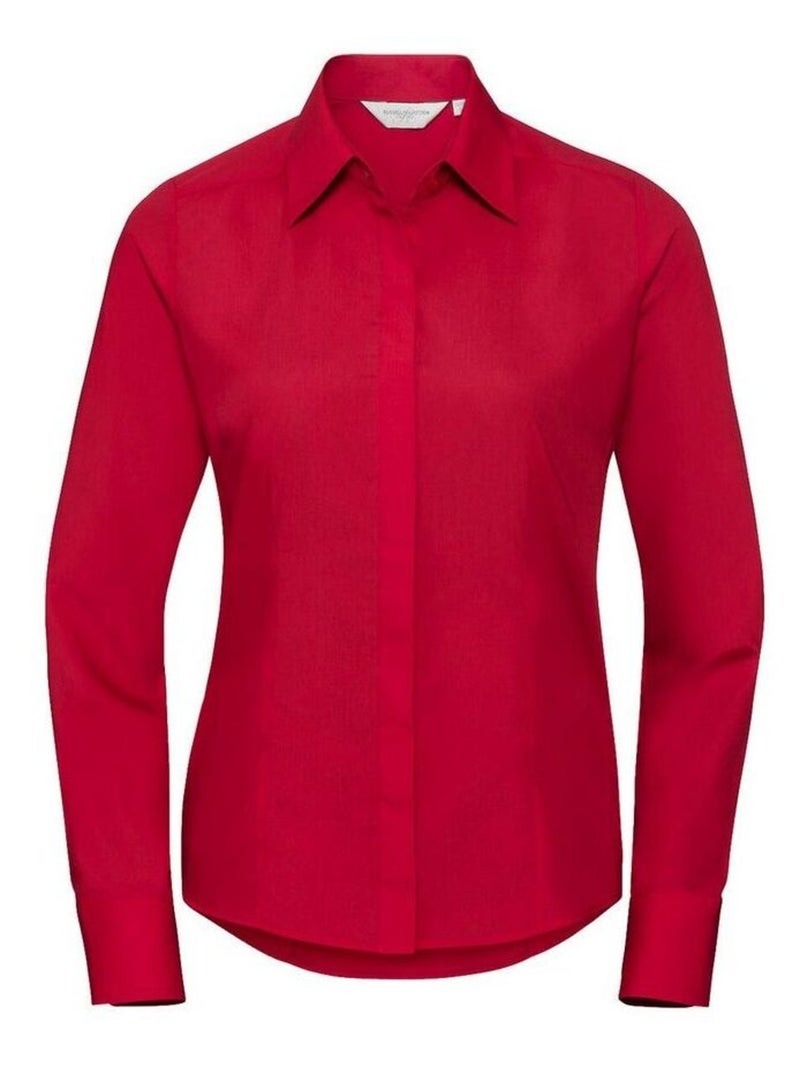 Russell Collection Chemisier manches longues Rouge tomate