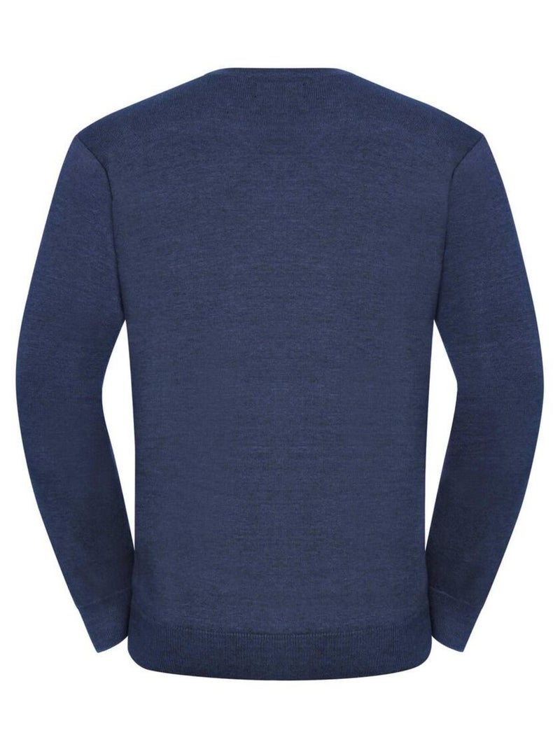 Russell Collection - Pullover à col en V Bleu nuit - Kiabi