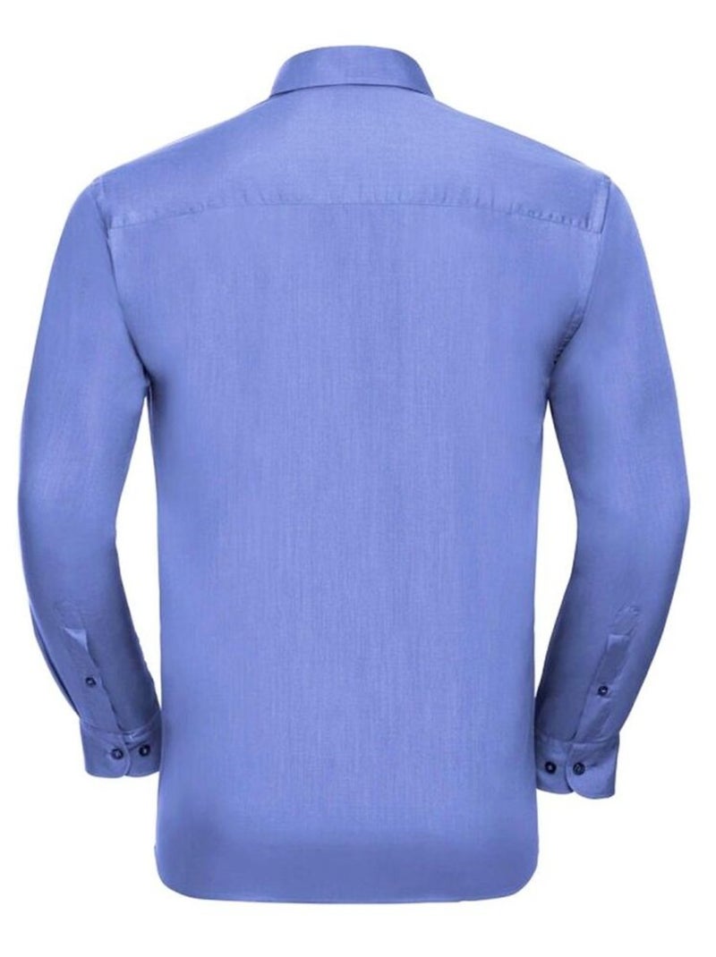 Russell Collection Chemise à manches longues pour hommes Bleu clair - Kiabi