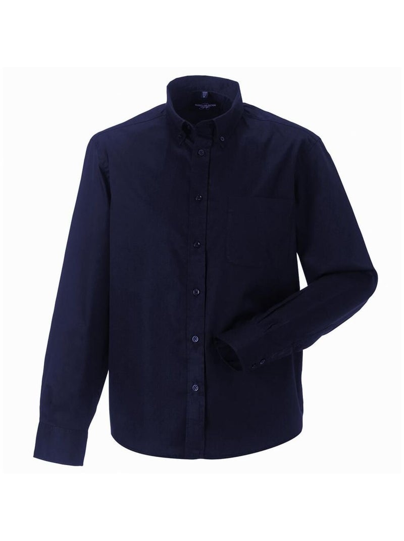 Russell Collection Chemise à manches longues pour hommes Bleu marine - Kiabi