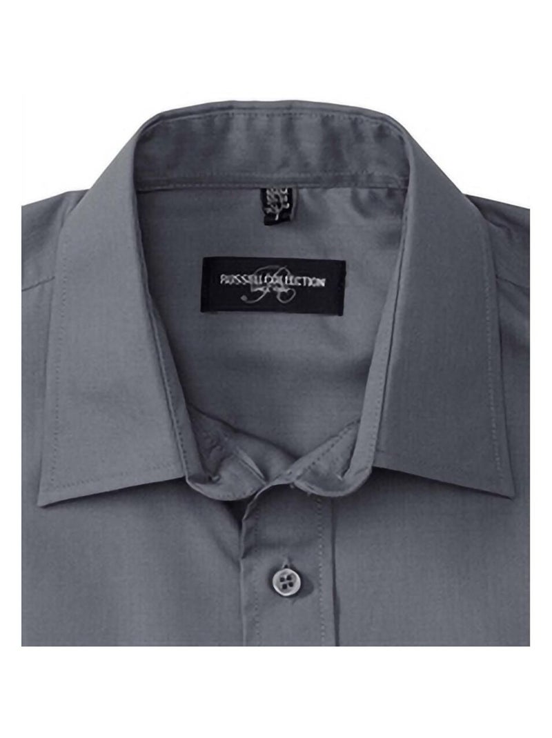 Russell Collection Chemise à manches longues pour hommes gris anthracite - Kiabi