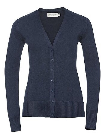 Russell Collection Ladies/Womens - Cardigan en tricot à col en V