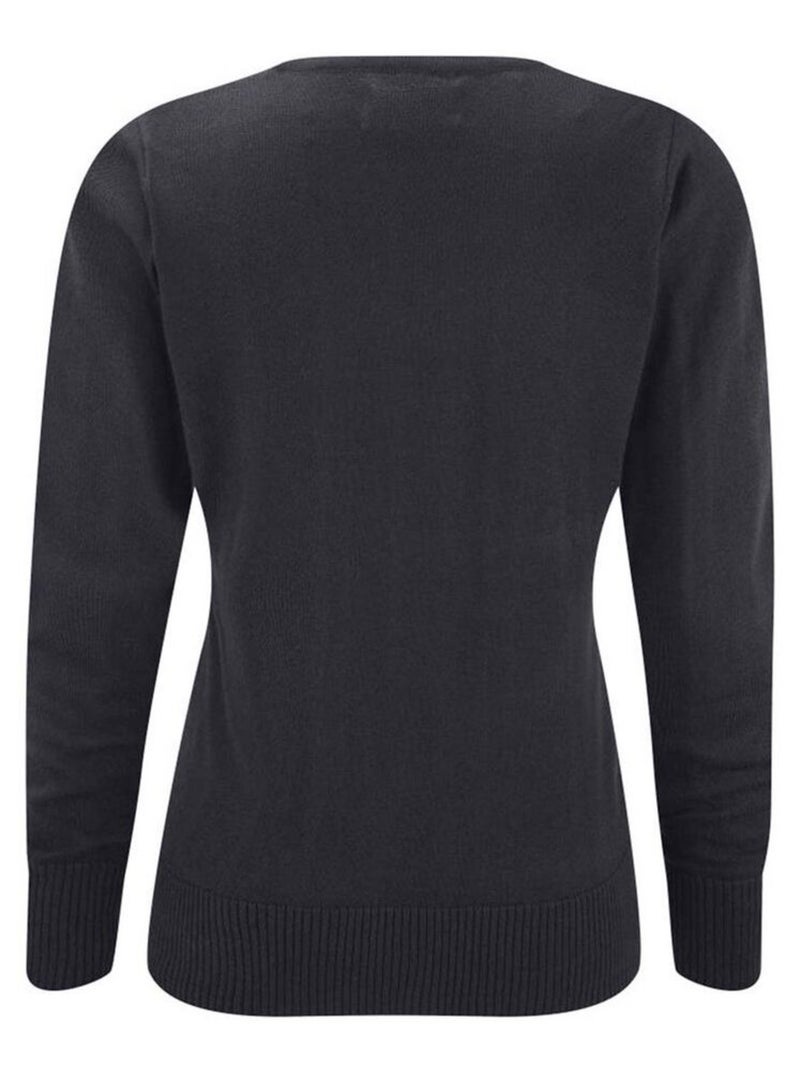 Russell Collection Ladies/Womens - Cardigan en tricot à col en V gris anthracite - Kiabi