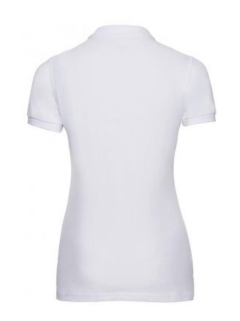 Russell Polo à manches courtes en stretch pour femmes/femmes Blanc - Kiabi