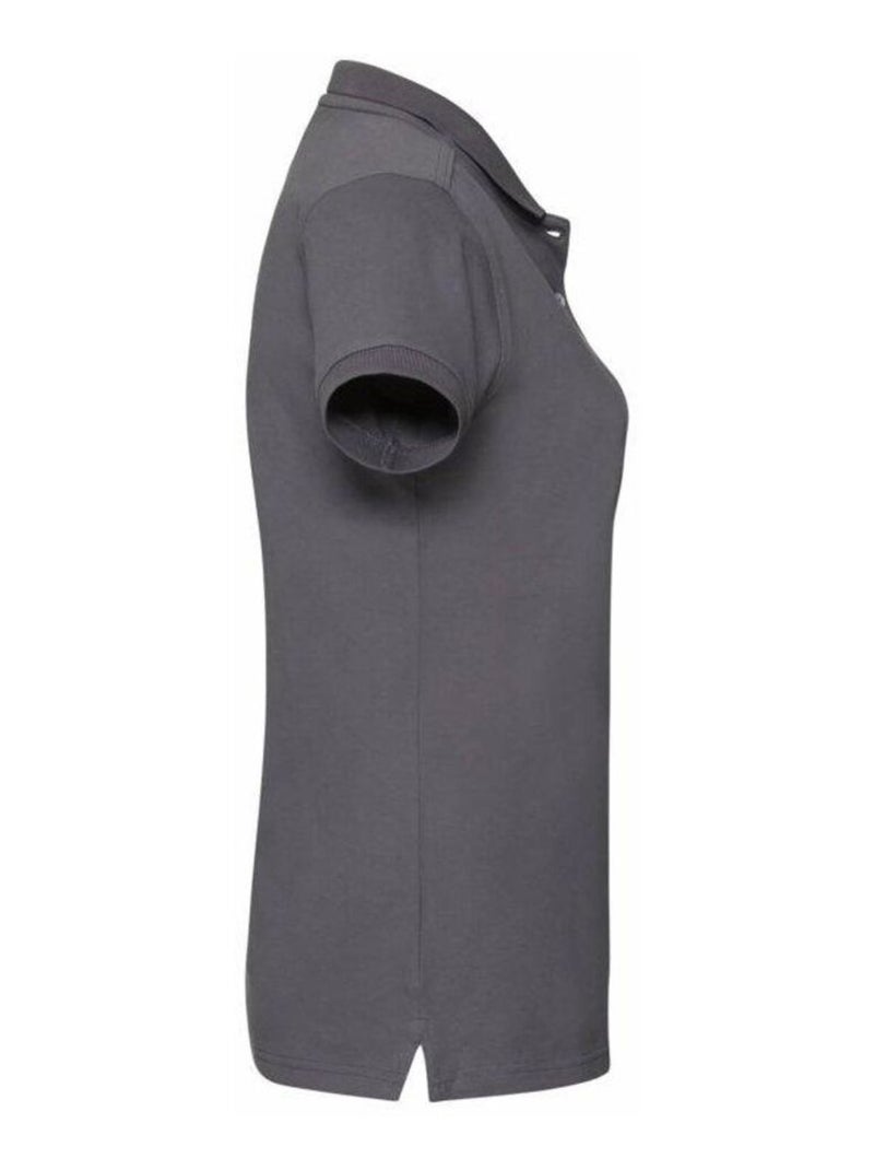 Russell Polo à manches courtes en stretch pour femmes/femmes Gris foncé - Kiabi