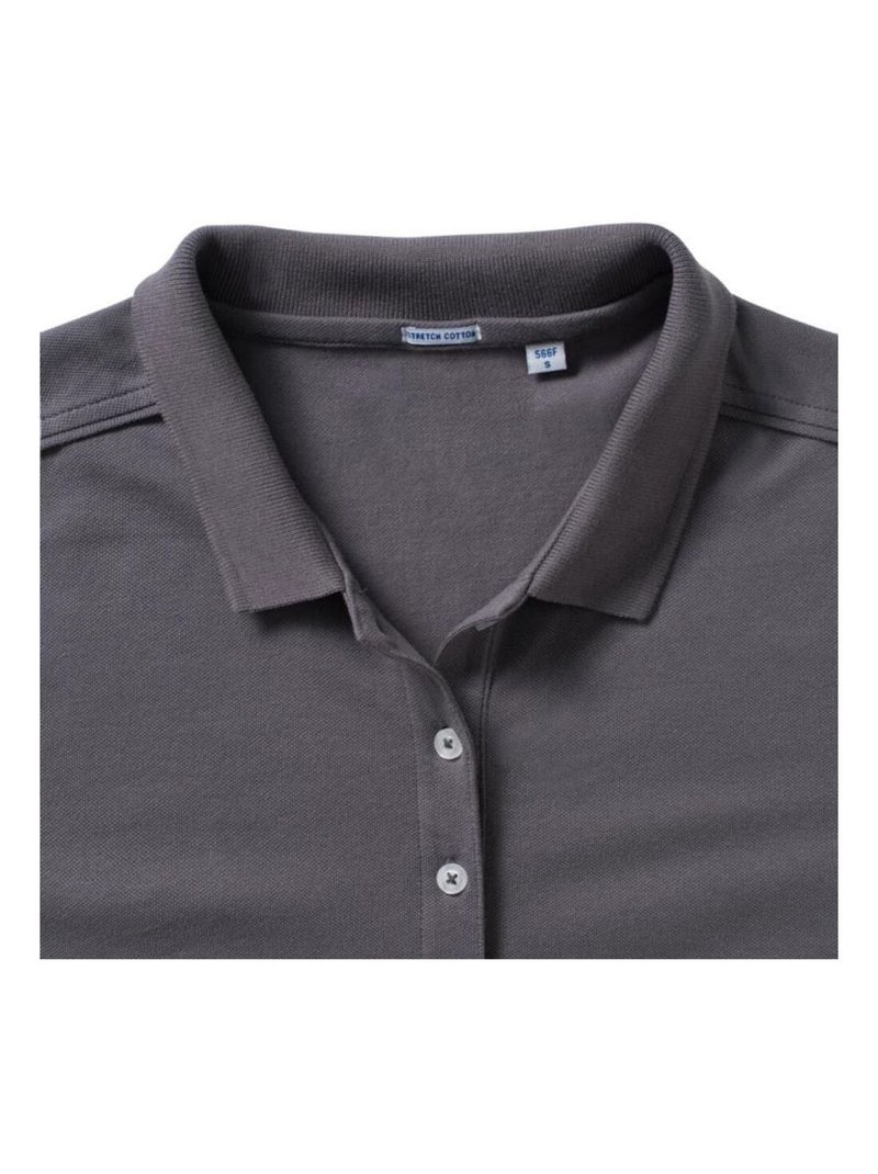Russell Polo à manches courtes en stretch pour femmes/femmes Gris foncé - Kiabi