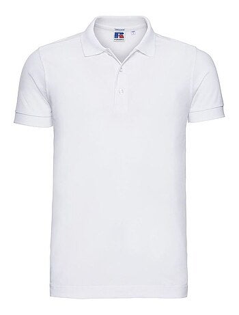 Russell Polo à manches courtes en stretch pour hommes