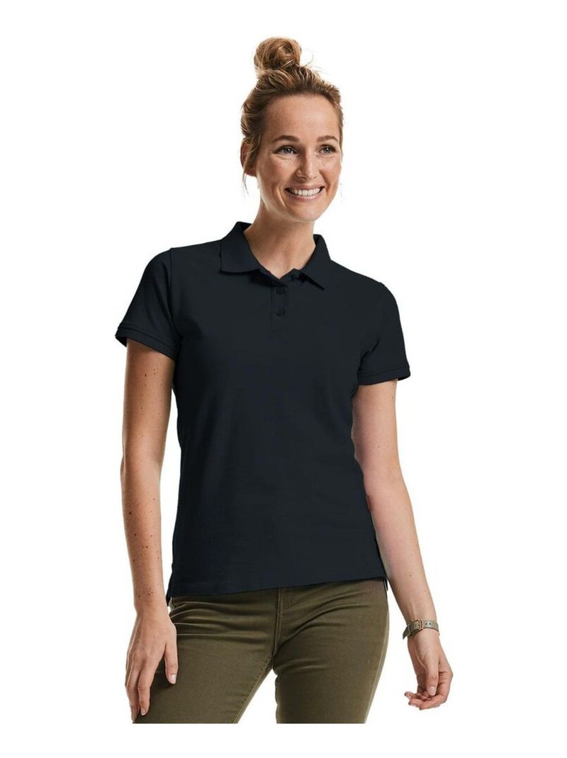 Russell Polo biologique pur pour femmes/femmes Noir - Kiabi
