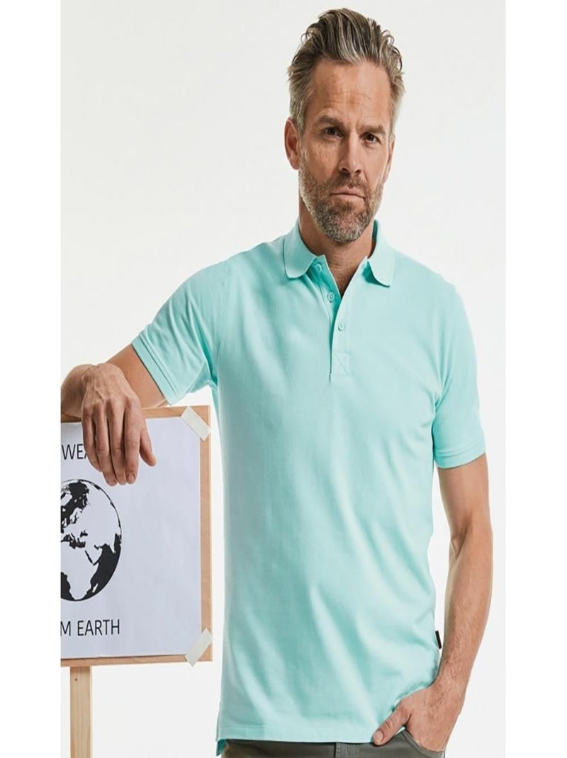 Russell Polo Hommes Pure Organic Bleu clair - Kiabi