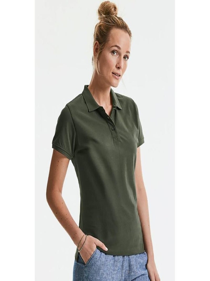 Russell Polo Hommes Pure Organic Vert foncé - Kiabi