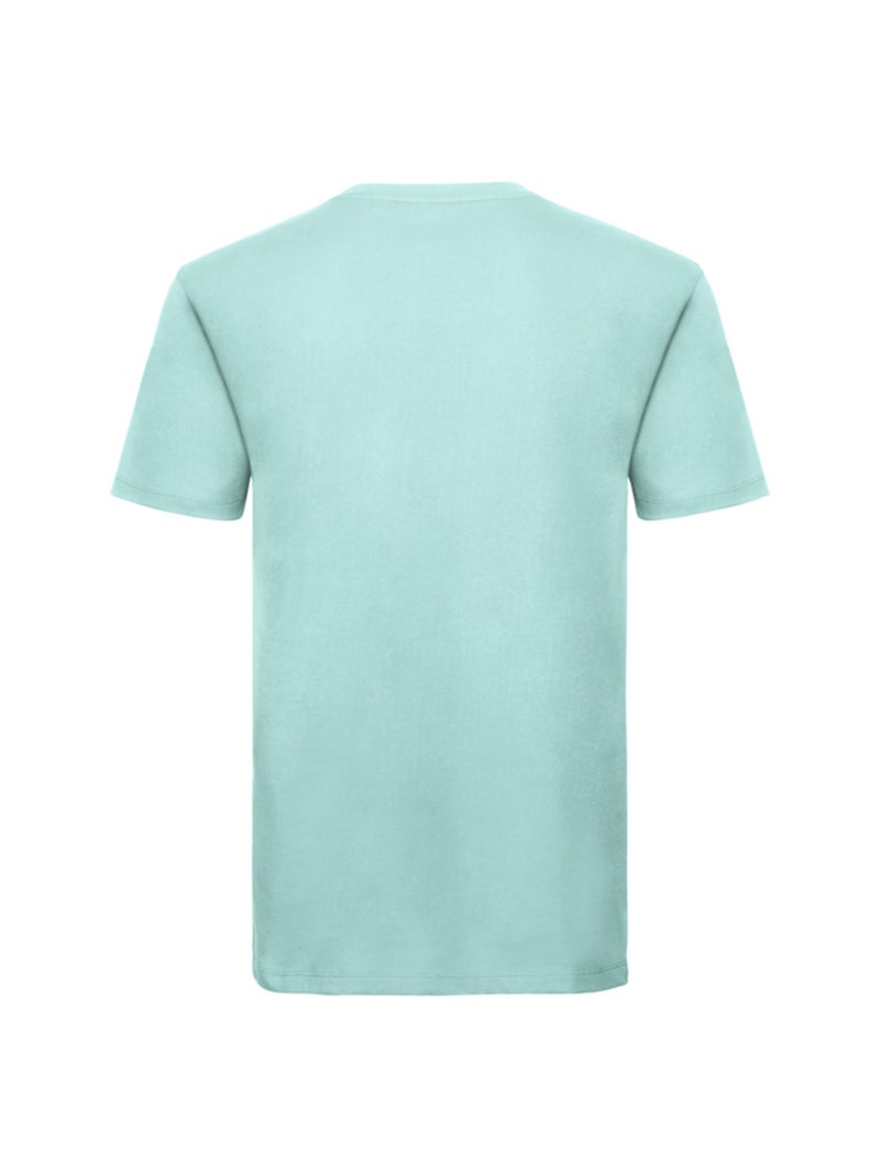Russell Pure Organic - T-shirt motif/style uni Bleu aqua - Kiabi