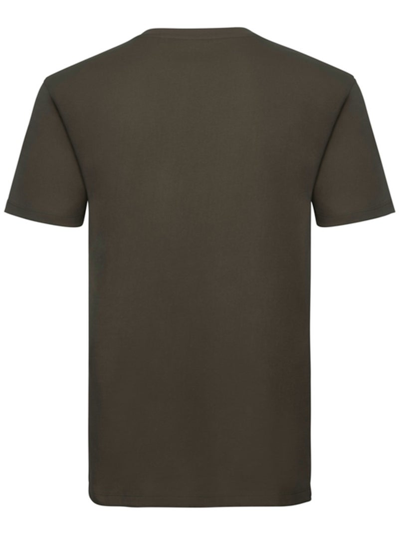 Russell Pure Organic - T-shirt motif/style uni Vert olive - Kiabi