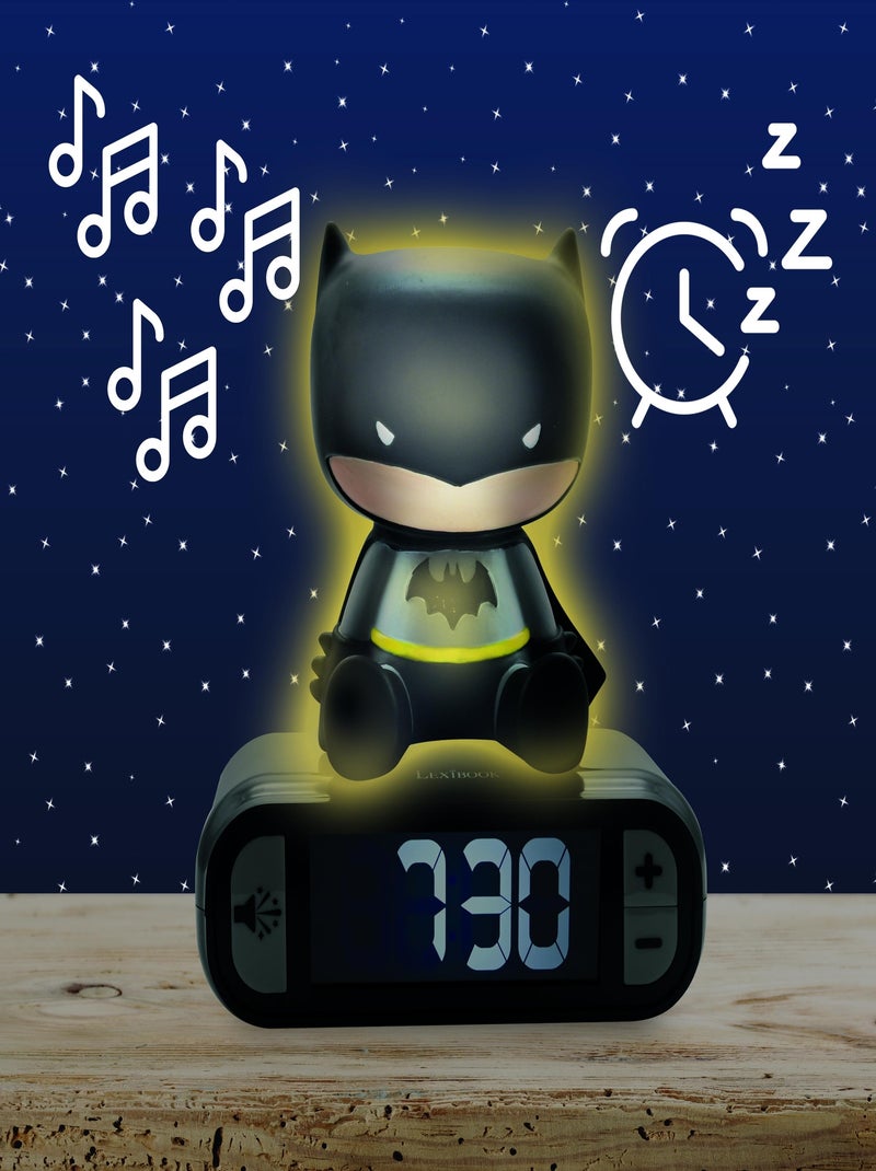 R?veil avec veilleuse Batman en 3D Noir - Kiabi