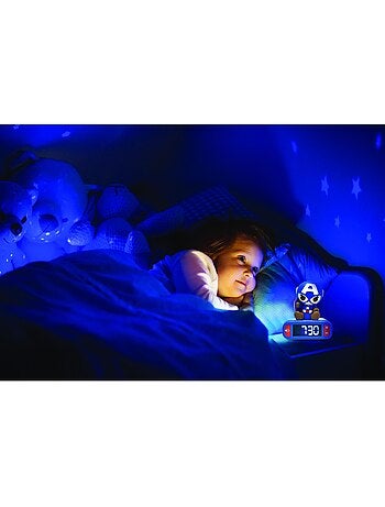 R?veil avec Veilleuse Captain America en 3D