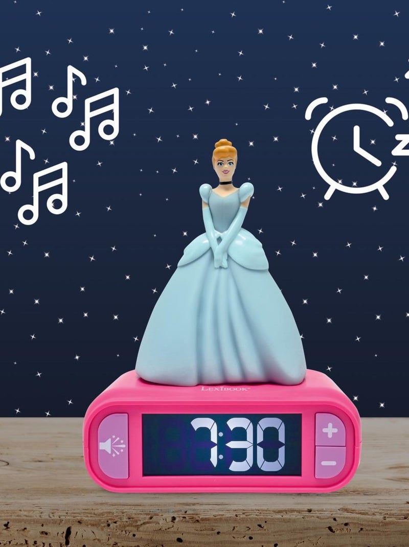 R?veil avec veilleuse Disney Princesses Cendrillon 3D Bleu - Kiabi