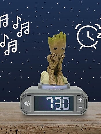 R?veil avec veilleuse Groot des Gardiens de la Galaxie 3D