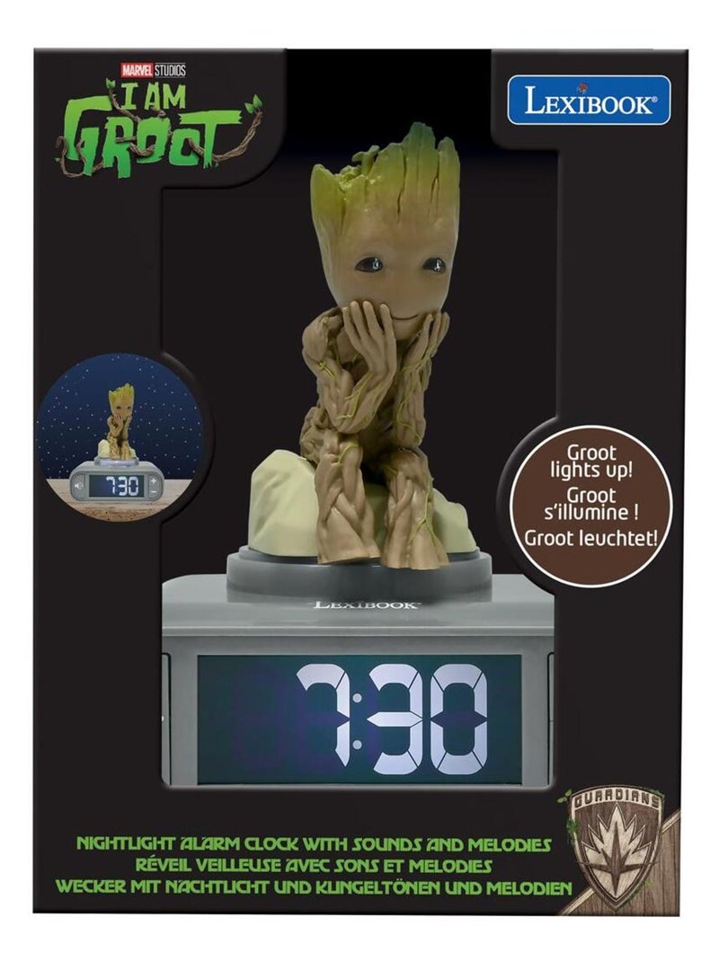 R?veil avec veilleuse Groot des Gardiens de la Galaxie 3D Vert - Kiabi