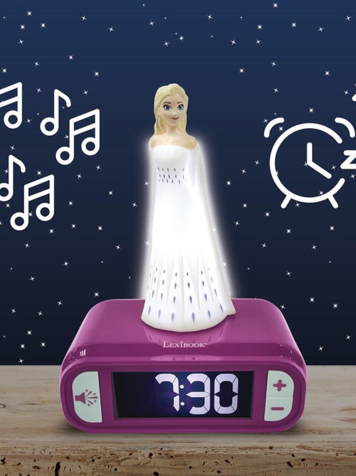 R?veil avec veilleuse La reine des neiges Elsa en 3D - Kiabi