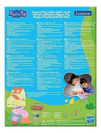 R?veil avec veilleuse Peppa Pig en 3D