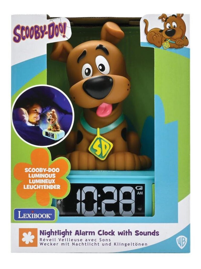 R?veil avec veilleuse Scooby Doo en 3D Bleu - Kiabi