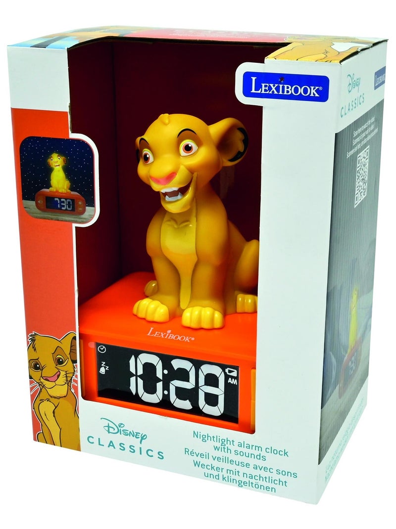 R?veil avec veilleuse Simba 3D Jaune - Kiabi