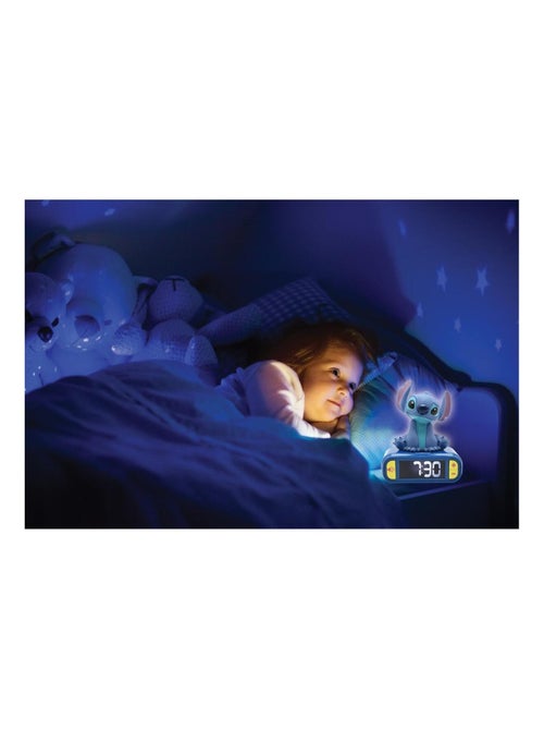 R?veil avec veilleuse Stitch en 3D - Kiabi