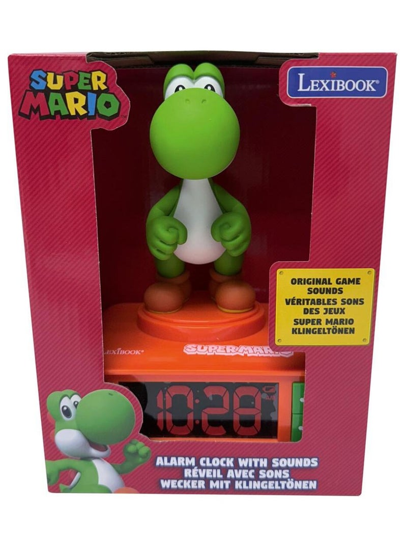 R?veil avec veilleuse Yoshi en 3D Vert - Kiabi
