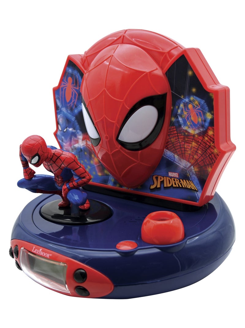 R?veil Projecteur SpiderMan en 3D Rouge - Kiabi
