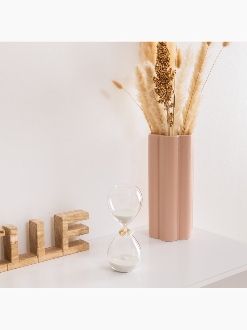 Sablier en verre FLORAL Rose - Kiabi