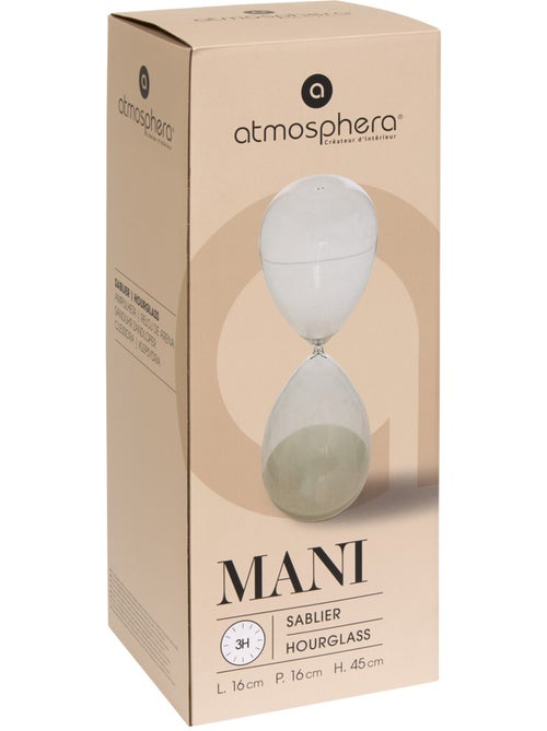 Sablier Mani H45 cm verre - Kiabi