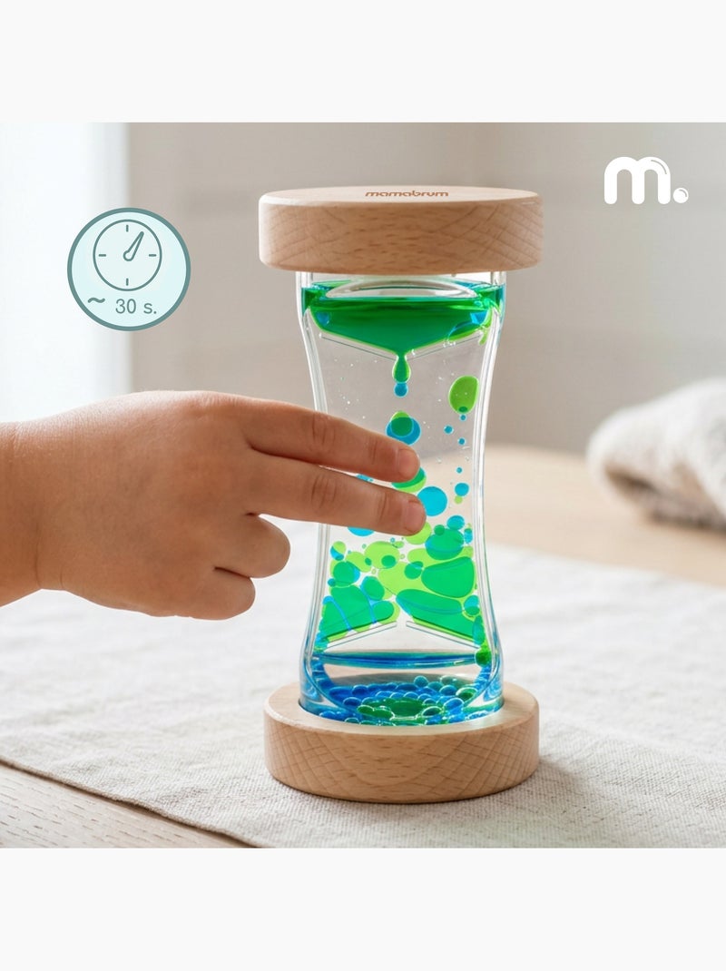 Sablier sensoriel bois enfant jouet apprentissage 30s minuteur rouleau mamabrum N/A - Kiabi