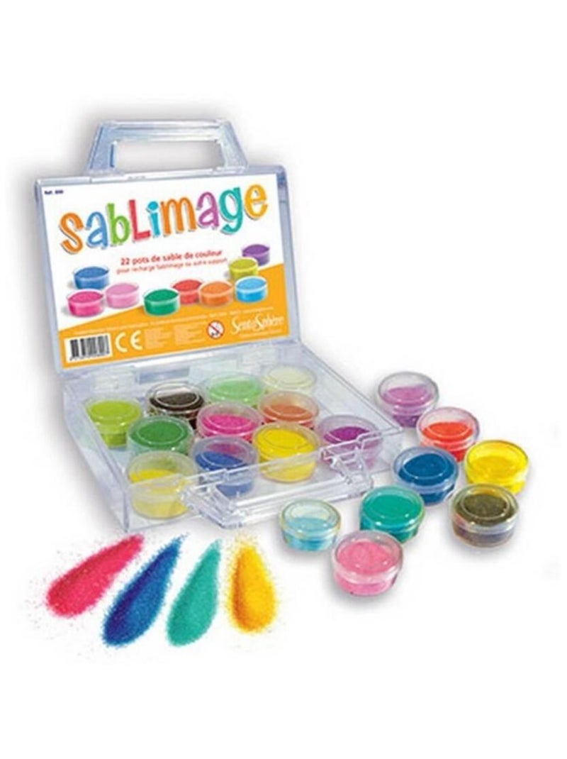 Sablimage Valisette recharge de 22 pots de sable Multicolore - Kiabi