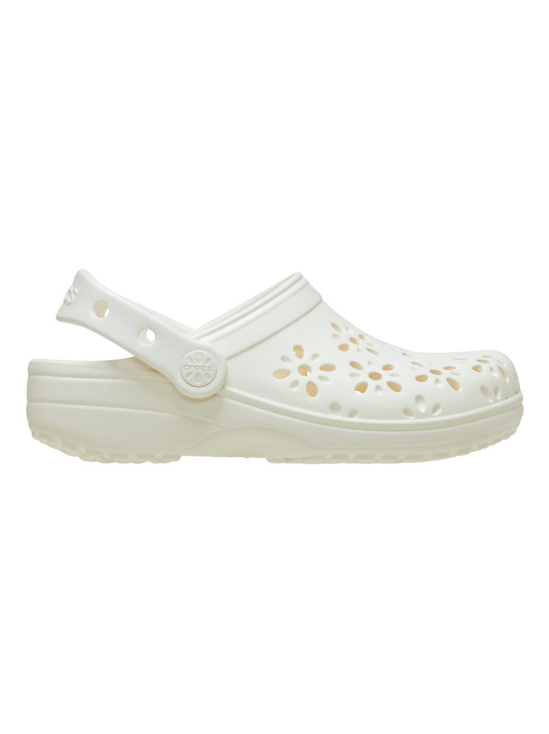 Sabot à Enfiler Crocs Classic Floral Cut Out Clog Beige - Kiabi