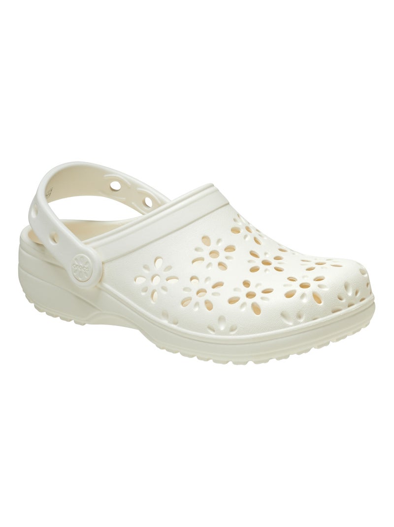 Sabot à Enfiler Crocs Classic Floral Cut Out Clog Beige - Kiabi