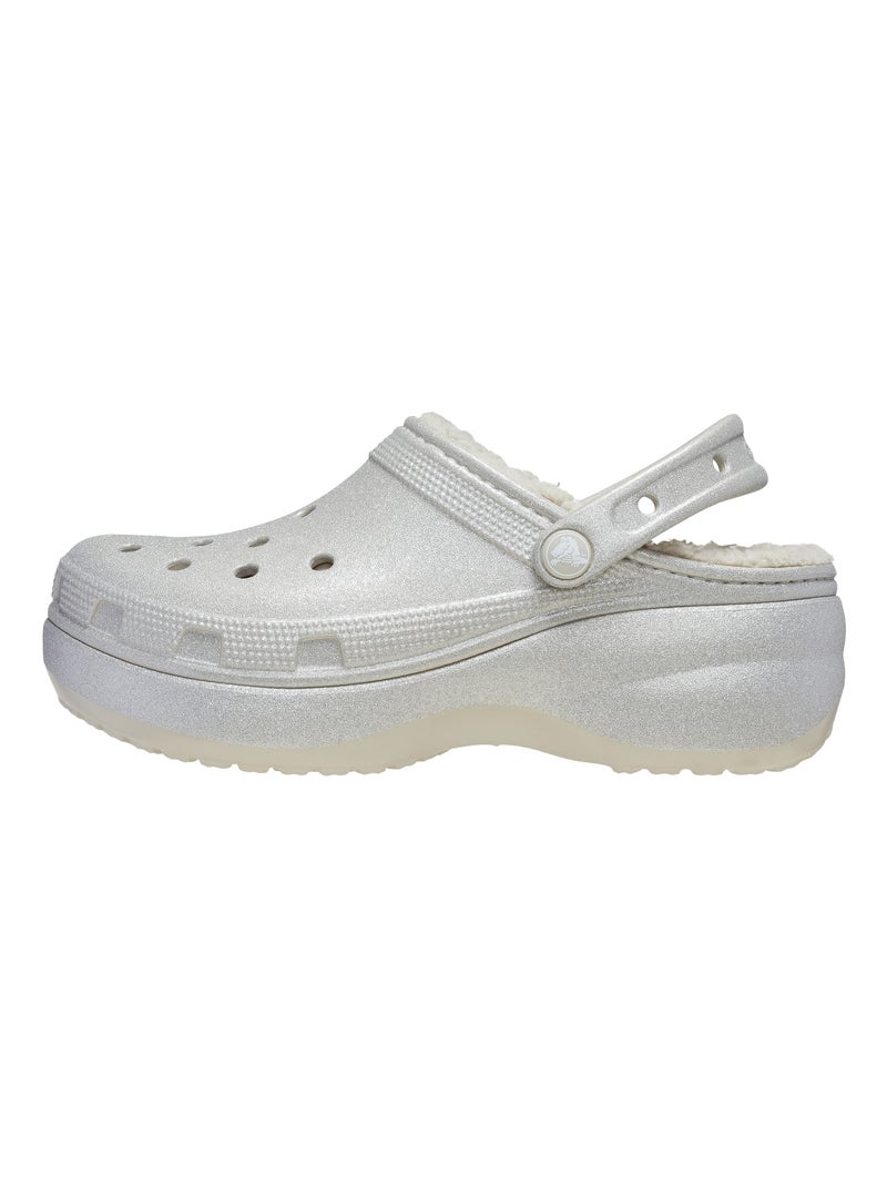 Sabot à Enfiler Crocs Classic Platform Lined Argent - Kiabi