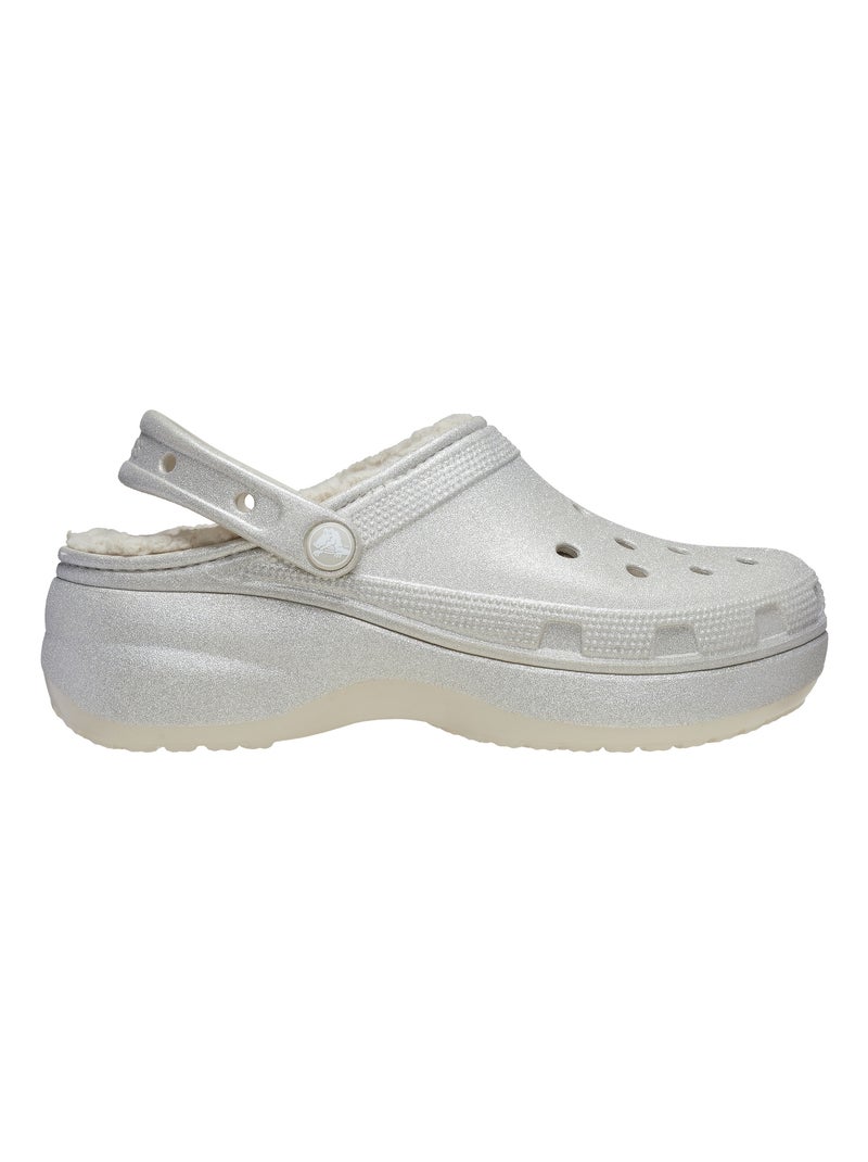 Sabot à Enfiler Crocs Classic Platform Lined Argent - Kiabi