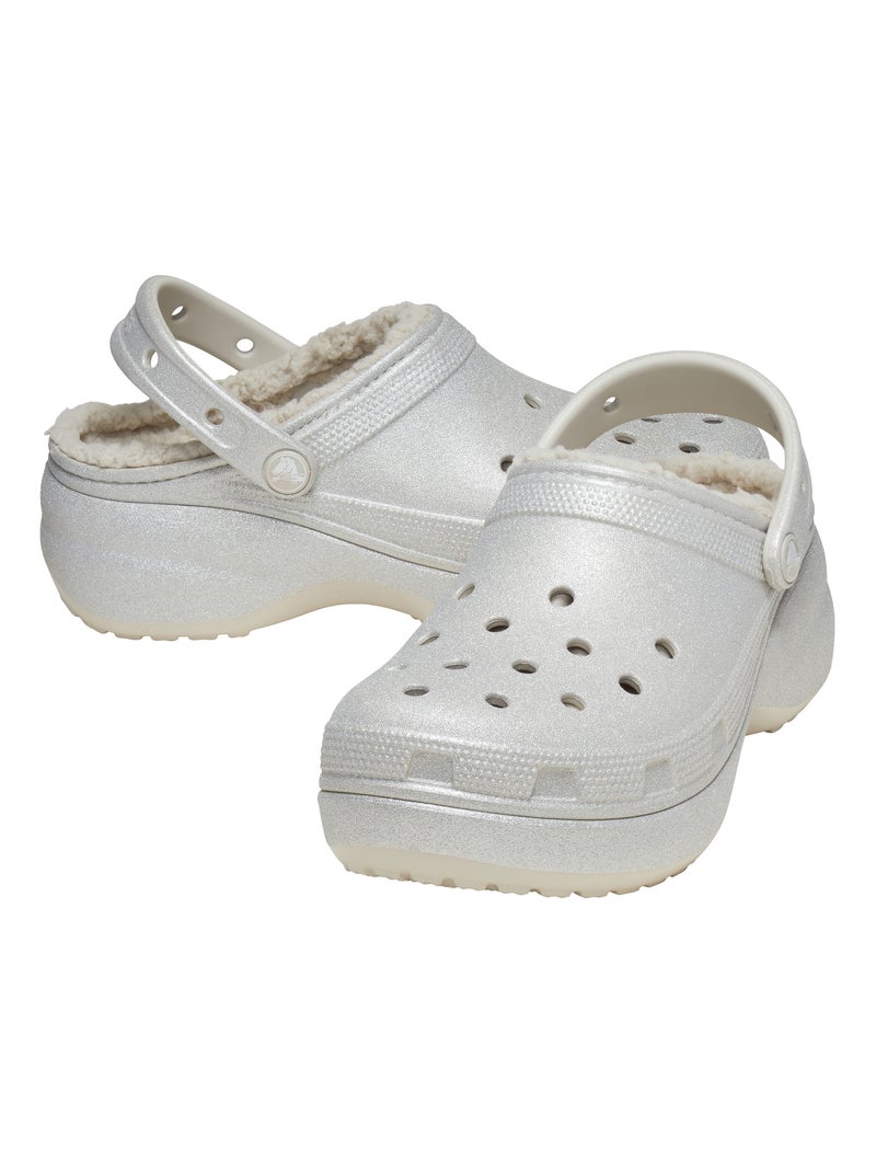 Sabot à Enfiler Crocs Classic Platform Lined Argent - Kiabi